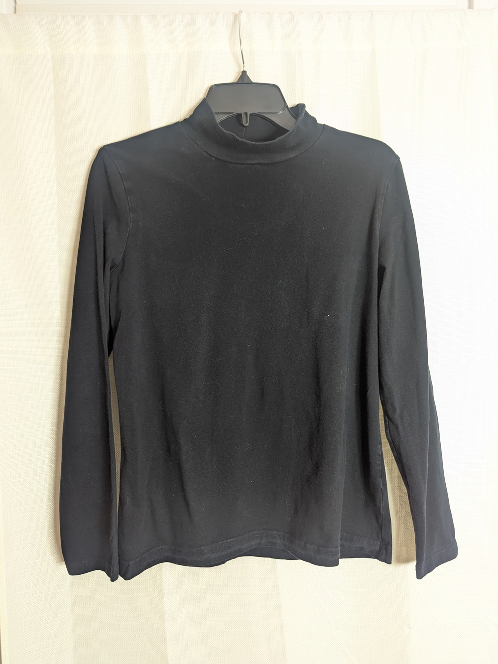 croft & barrow Black Mock Neck Long-Sleeve Tee